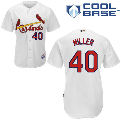 Shelby Miller #40 MLB Jersey-St Louis Cardinals Men's Authentic Home White Cool Base Baseball Jersey